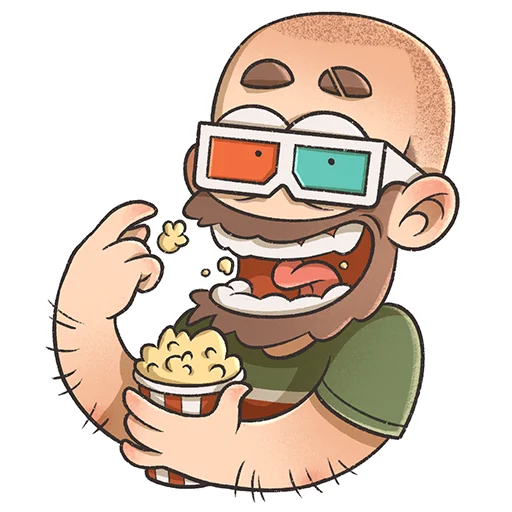 Стикерпак Bearded boy для Telegram — скачать