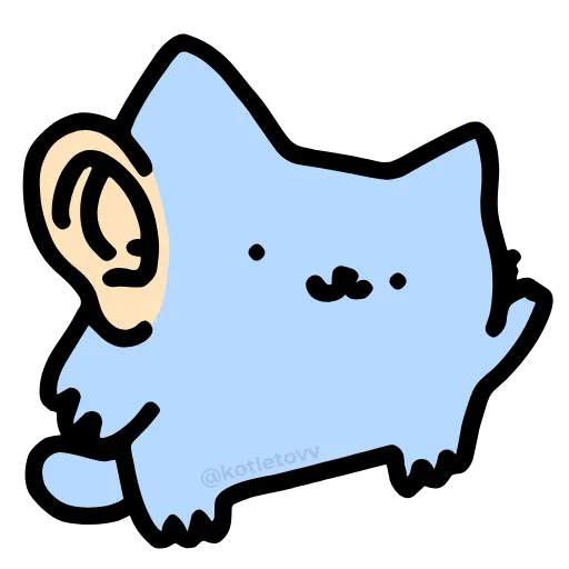 👂 Эмодзи «NUB NUB CAT STICK» для Telegram