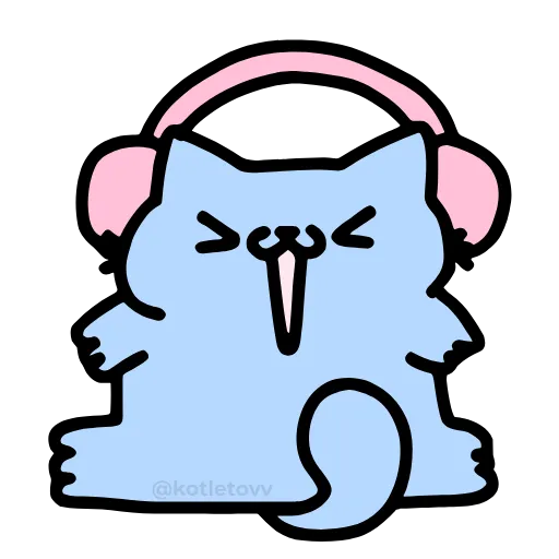 🎧 Эмодзи «NUB NUB CAT STICK» для Telegram