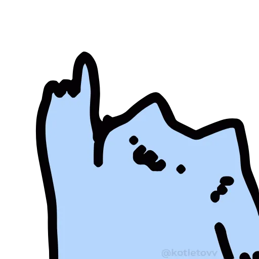☝️ Эмодзи «NUB NUB CAT STICK» для Telegram