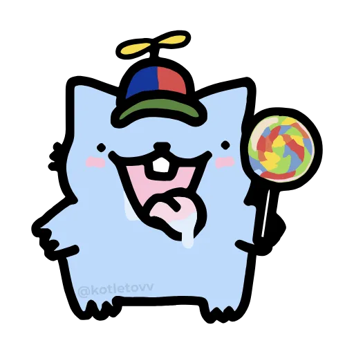 🍭 Эмодзи «NUB NUB CAT STICK» для Telegram