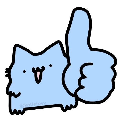 👍 Эмодзи «NUB NUB CAT STICK» для Telegram