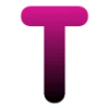 😋 Эмодзи «Темно-розовые буквы, градиент» для Telegram