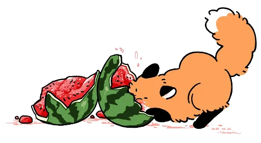 🍉 Стикер «Numsiri fox» для Telegram