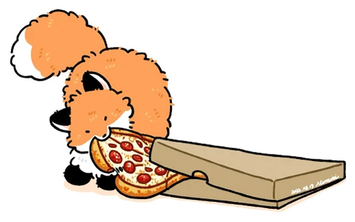 🍕 Стикер «Numsiri fox» для Telegram