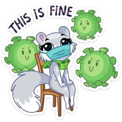 😷 Стикер «Нура» для Telegram