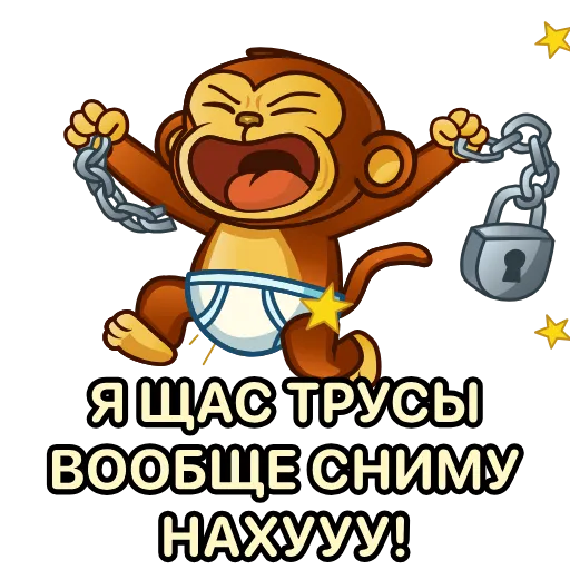 🤪 Стикер «Обезьян» для Telegram