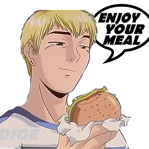 🍝 Стикер «GTO GREAT TEACHER ONIZUKA» для Telegram