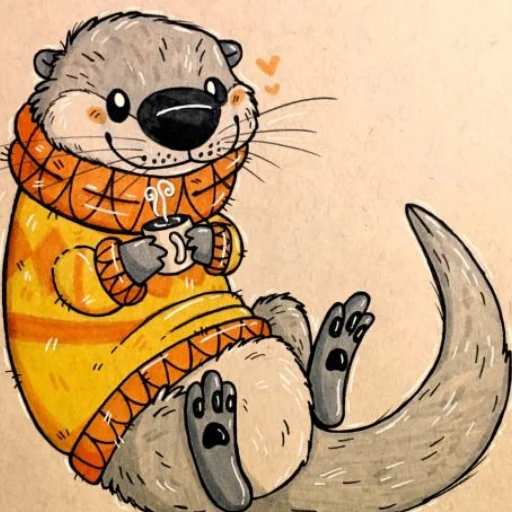 🍵 Стикер «otter» для Telegram