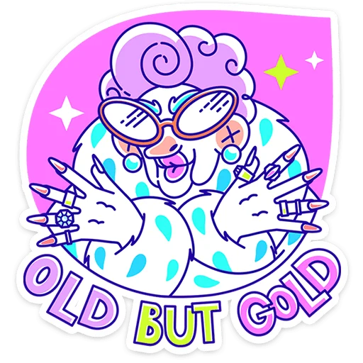 🧓 Стикер «Олды» для Telegram