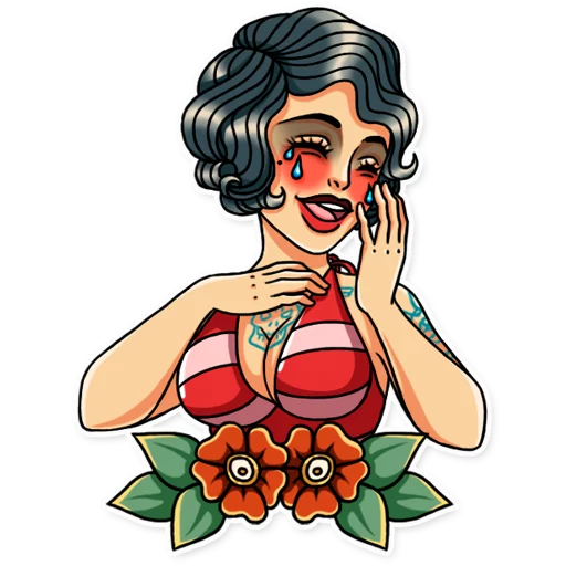 Стикерпак Tattoo Girl для Telegram — скачать