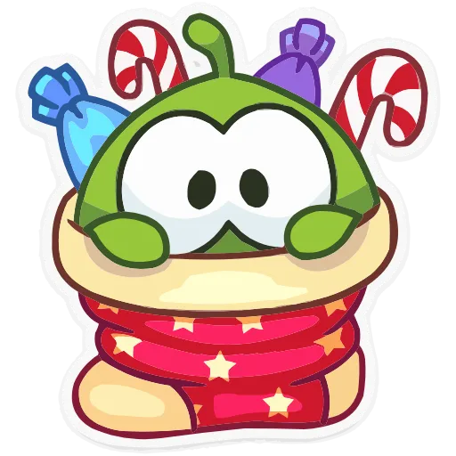 🧦 Эмодзи «Зима с Ам Нямом» для Telegram