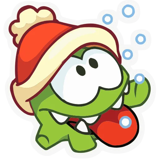 😋 Эмодзи «Зима с Ам Нямом» для Telegram