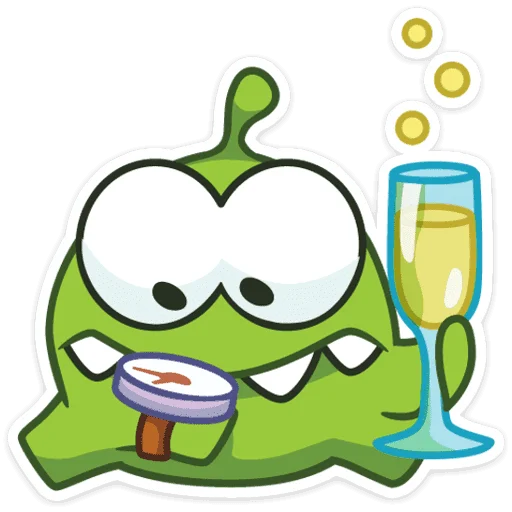 🥂 Стикер «Зима с Ам Нямом» для Telegram