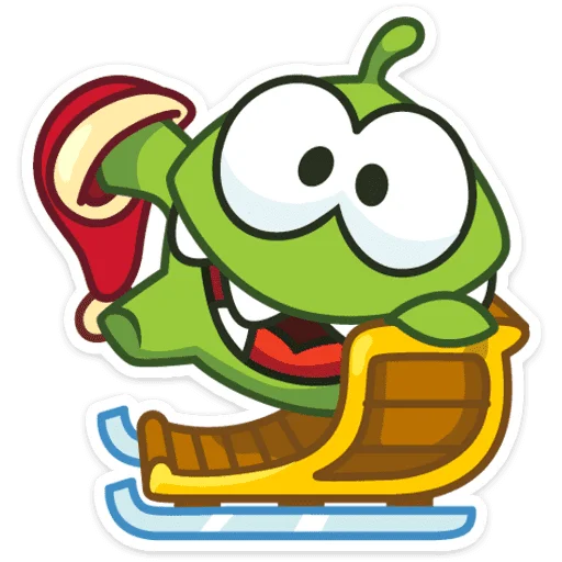 🛷 Стикер «Зима с Ам Нямом» для Telegram