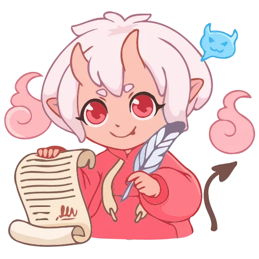 🤝 Эмодзи «Они-тян» для Telegram