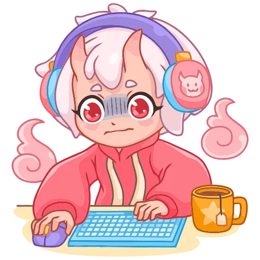 🎮 Эмодзи «Они-тян» для Telegram