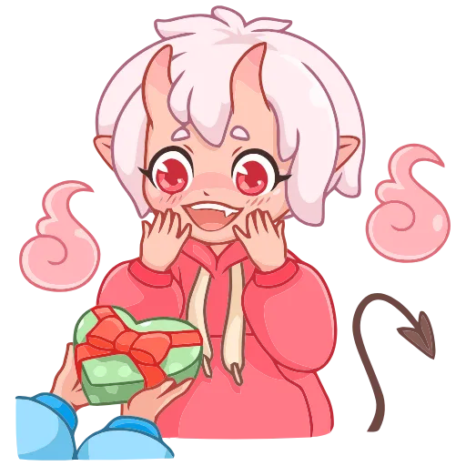 😍 Эмодзи «Они-тян» для Telegram