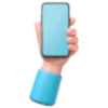 🤳 Эмодзи «Нежно-розовый с голубым шрифт» для Telegram