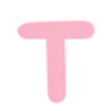 〰 Эмодзи «Нежно-розовый с голубым шрифт» для Telegram
