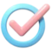 ✔️ Эмодзи «Нежно-розовый с голубым шрифт» для Telegram