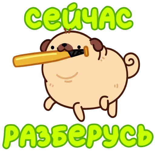 Эмодзи «Мопс Пельмень» для Telegram