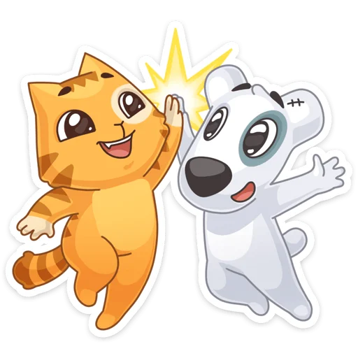 👋 Стикер «Персик и Спотти любят OREO» для Telegram