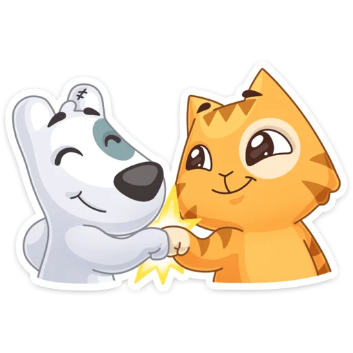☺️ Стикер «Персик и Спотти любят OREO» для Telegram