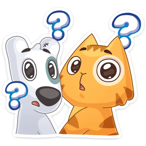 ❓ Стикер «Персик и Спотти любят OREO» для Telegram