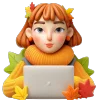 💻 Эмодзи «осень 4 🍁» для Telegram