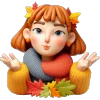 🤷‍♀️ Эмодзи «осень 4 🍁» для Telegram