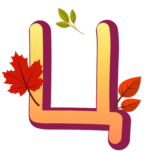 🔠 Эмодзи «осень 6 🍁» для Telegram