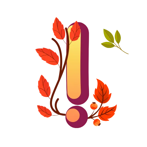 🔠 Эмодзи «осень 6 🍁» для Telegram