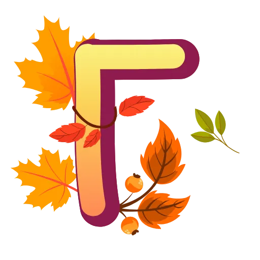 🔠 Эмодзи «осень 6 🍁» для Telegram