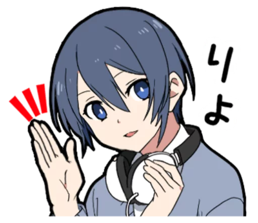 Стикерпак Otaku boy для Telegram — скачать