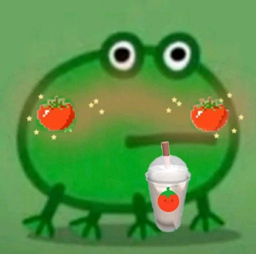🥤 Стикер «смішні лягушькі» для Telegram