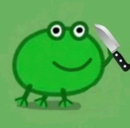 🔪 Стикер «смішні лягушькі» для Telegram