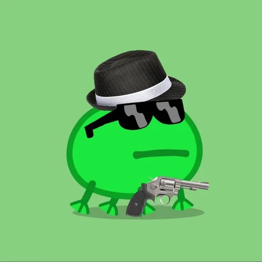 🔫 Стикер «смішні лягушькі» для Telegram