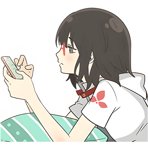 😊 Стикер «Отличница тян» для Telegram