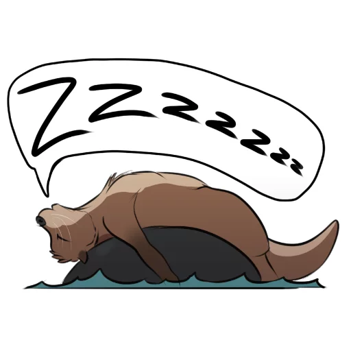 😴 Стикер «Otterpack» для Telegram