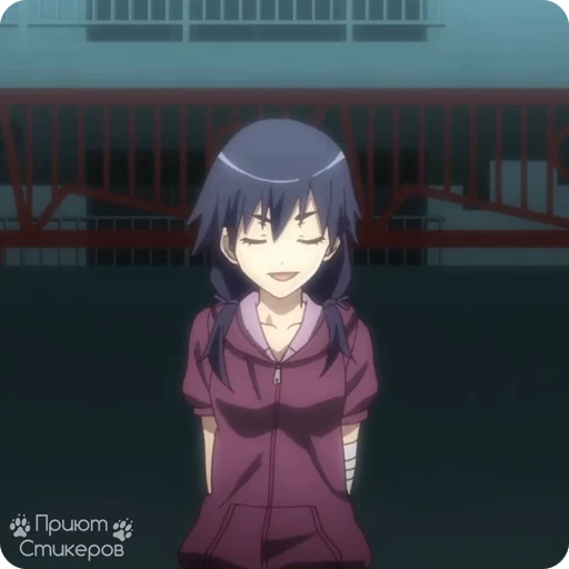 🤐 Стикер «Owarimonogatari p1» для Telegram