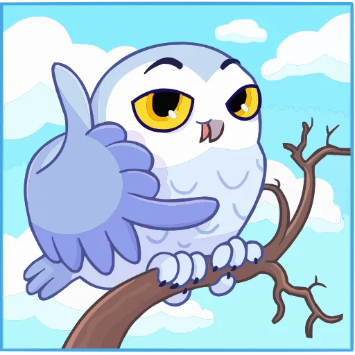 🤩 Эмодзи «Сова Плюша» для Telegram