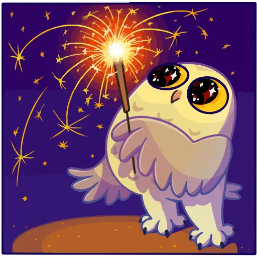 🤩 Эмодзи «Сова Плюша» для Telegram