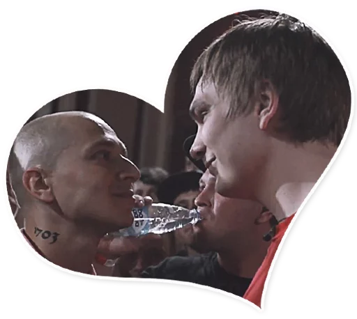 ❤ Стикер «Oxxxymiron VS Слава КПСС» для Telegram