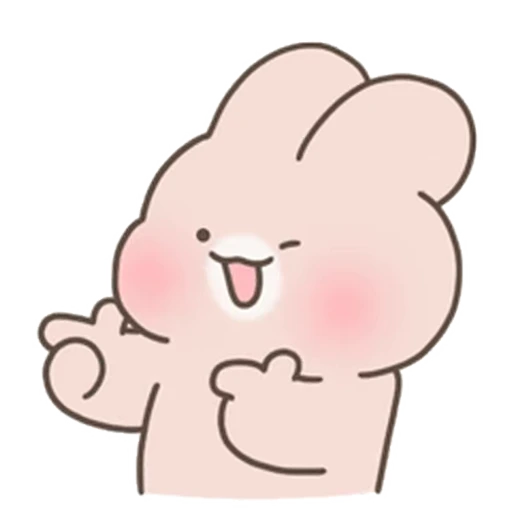 Стикерпак Happy Cream Puff Rabbit для Telegram — скачать