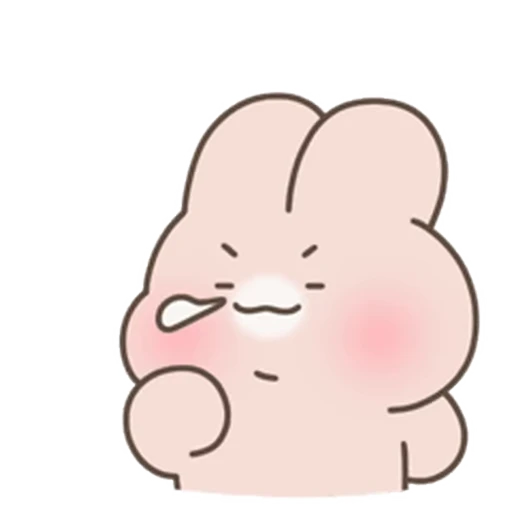 😊 Стикер «Happy Cream Puff Rabbit» для Telegram
