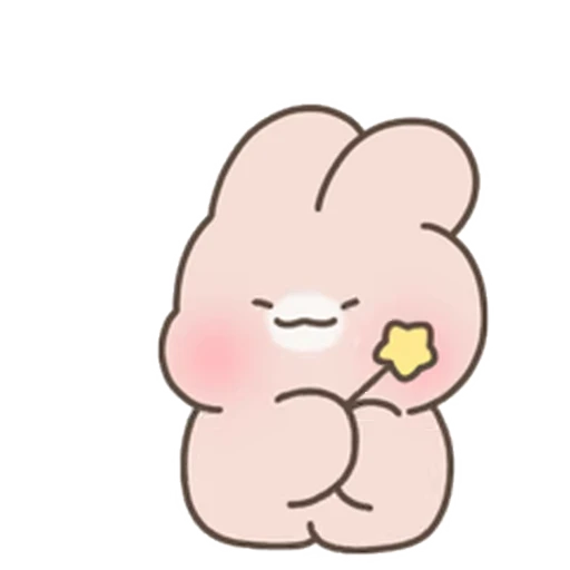 😊 Стикер «Happy Cream Puff Rabbit» для Telegram