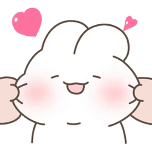 😊 Стикер «Happy Cream Puff Rabbit» для Telegram