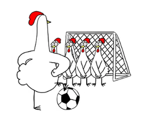 😊 Стикер «Chicken Bro Football» для Telegram