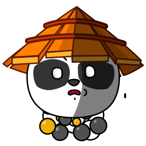 ☹️ Эмодзи «Panda Warrior» для Telegram